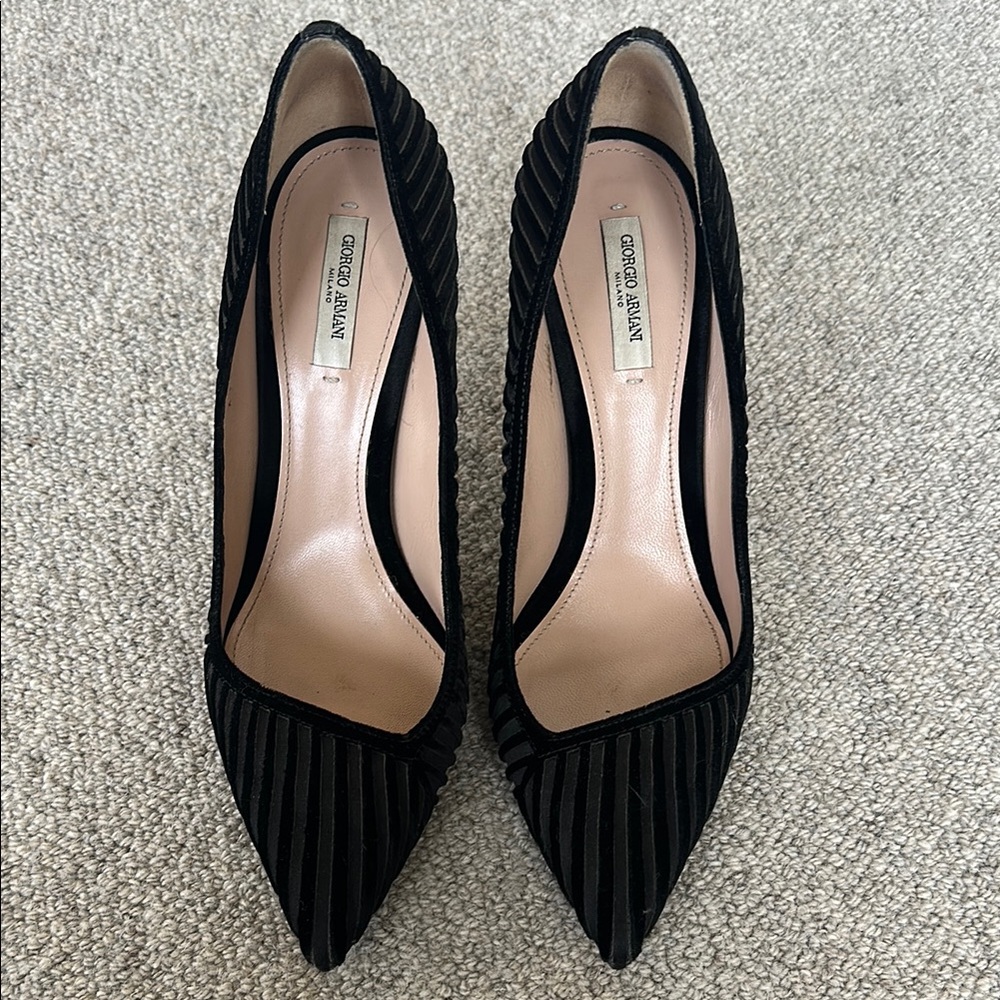 Giorgio Armani Black High Heeled Pumps